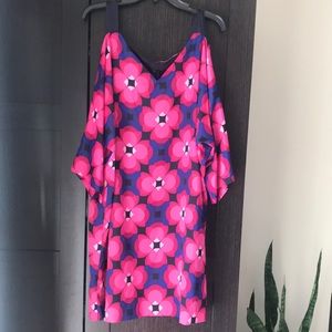Trina Turk Open Shoulders Mini Dress